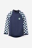 Boys Flynn Rash Vest + Bailey Board Short & Zip Thur Hooded Towel Set,  - example image 2